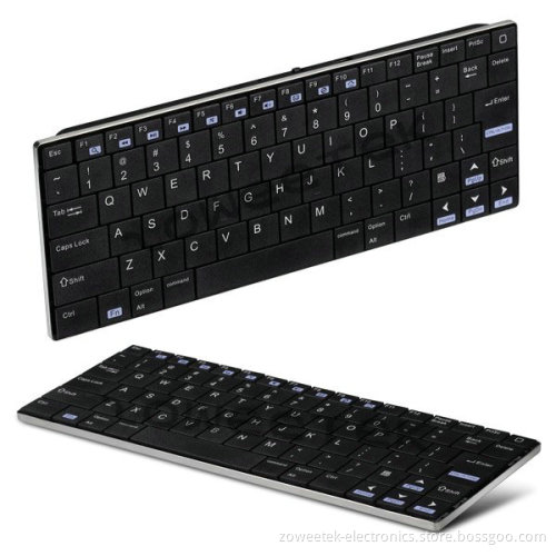 Ultra Slim Stainless Steel Housing Mini Bluetooth Keyboard for TV Box